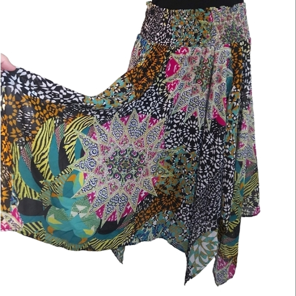 Geometric Chiffon Multi Pattern Boho Flowy Flutte… - image 7